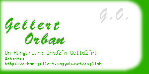 gellert orban business card